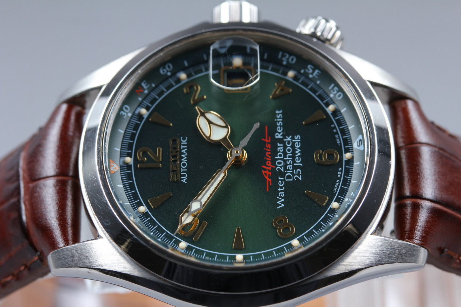 [Exc+5] SEIKO Alpinist 4S15-6000 SCVF009 Green Dial Automatic Men's Watch JAPAN