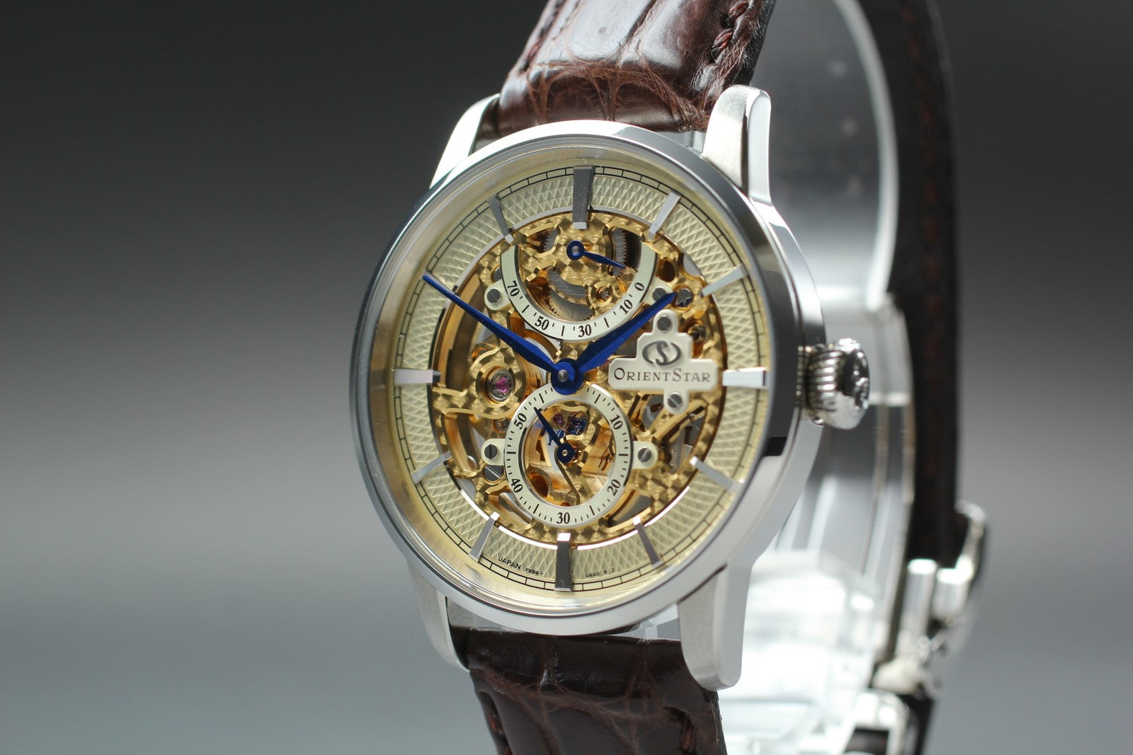 [Exc+5 Box] Orient Star F8B6-UAA0 Power Reserve Hand Winding Men's Watch JAPAN