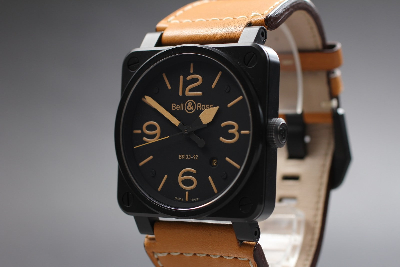 Bell＆Ross Aviation Altimeter BR03-92-S Black Automatic Men's Watch 42mm JAPAN