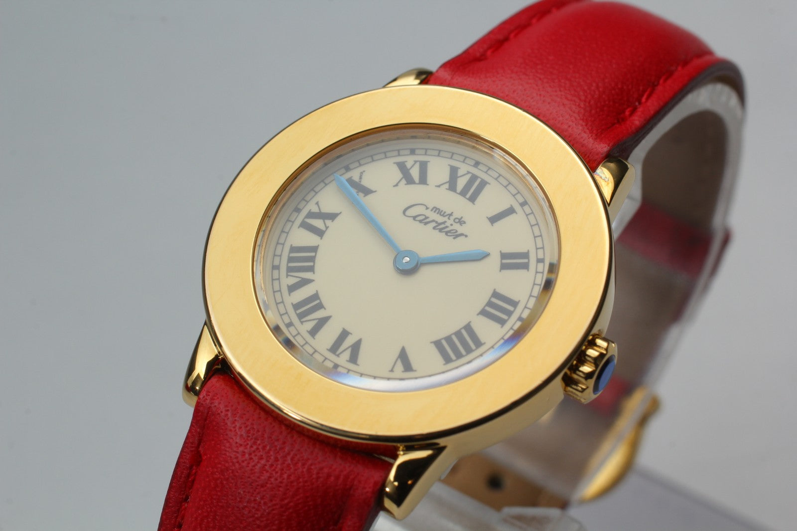 Vintage Cartier Must Ronde de Cartier 1801 Red 27mm Women's Quartz Watch [Box]