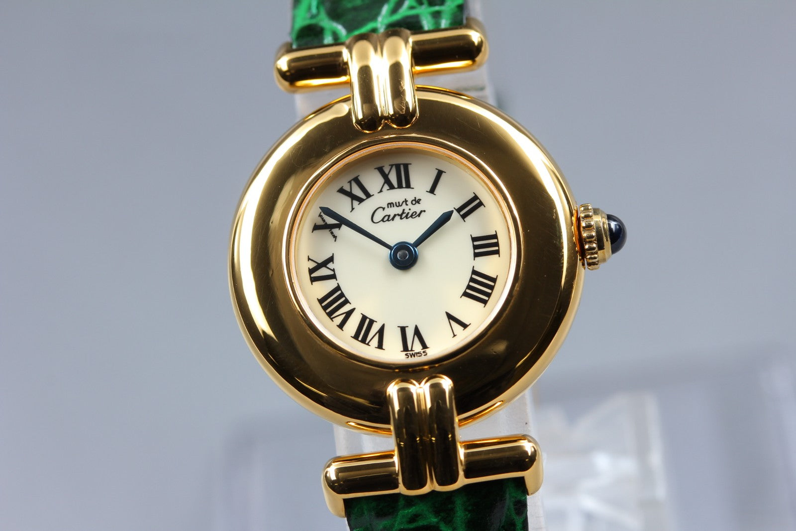 Vintage [Near MINT- Box] Cartier Must Colisee Vermeil 590002 Women's Qz Watch