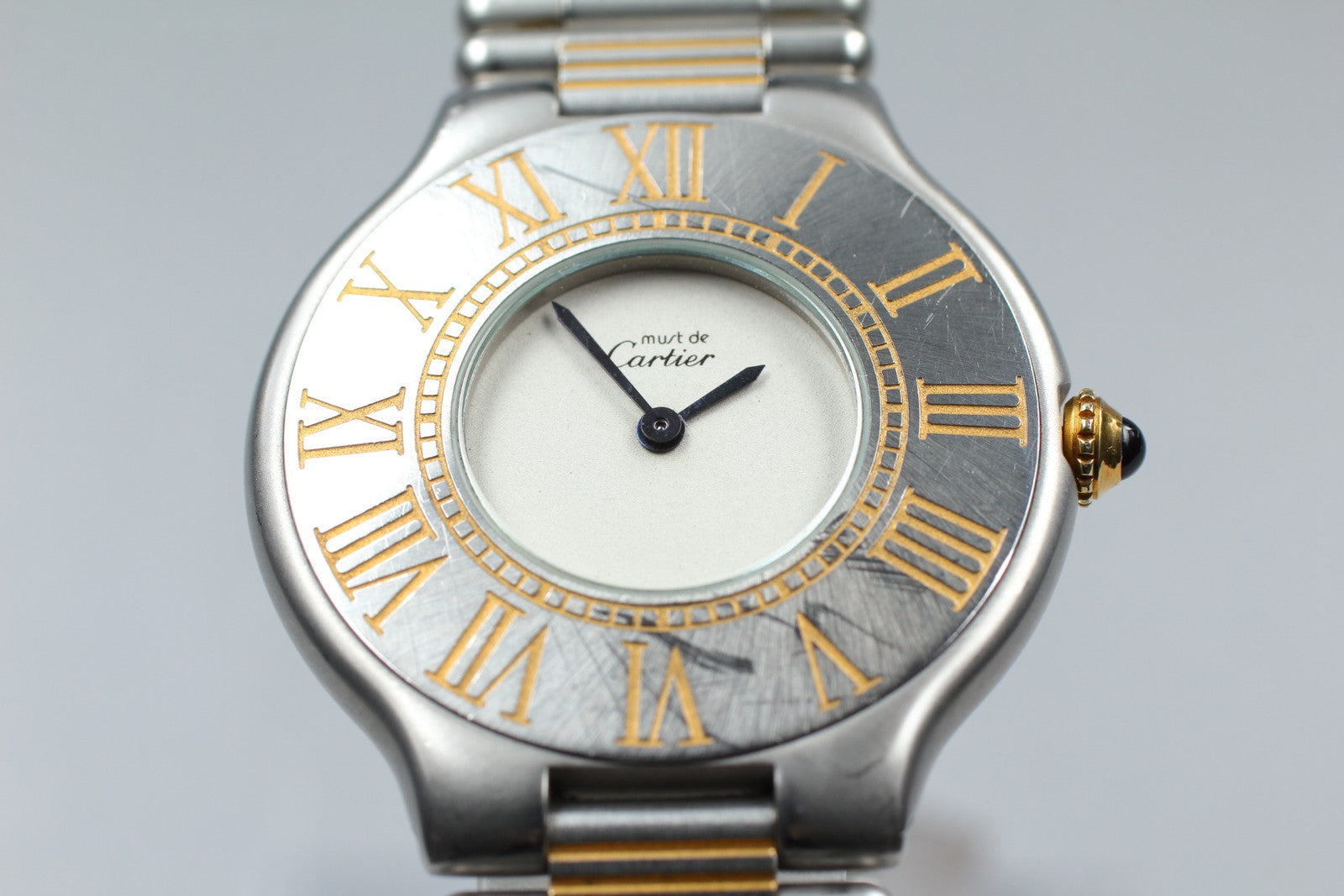 Vintage [Exc+4] Cartier Must de Cartier 21 30mm Unisex Quartz Watch From JAPAN