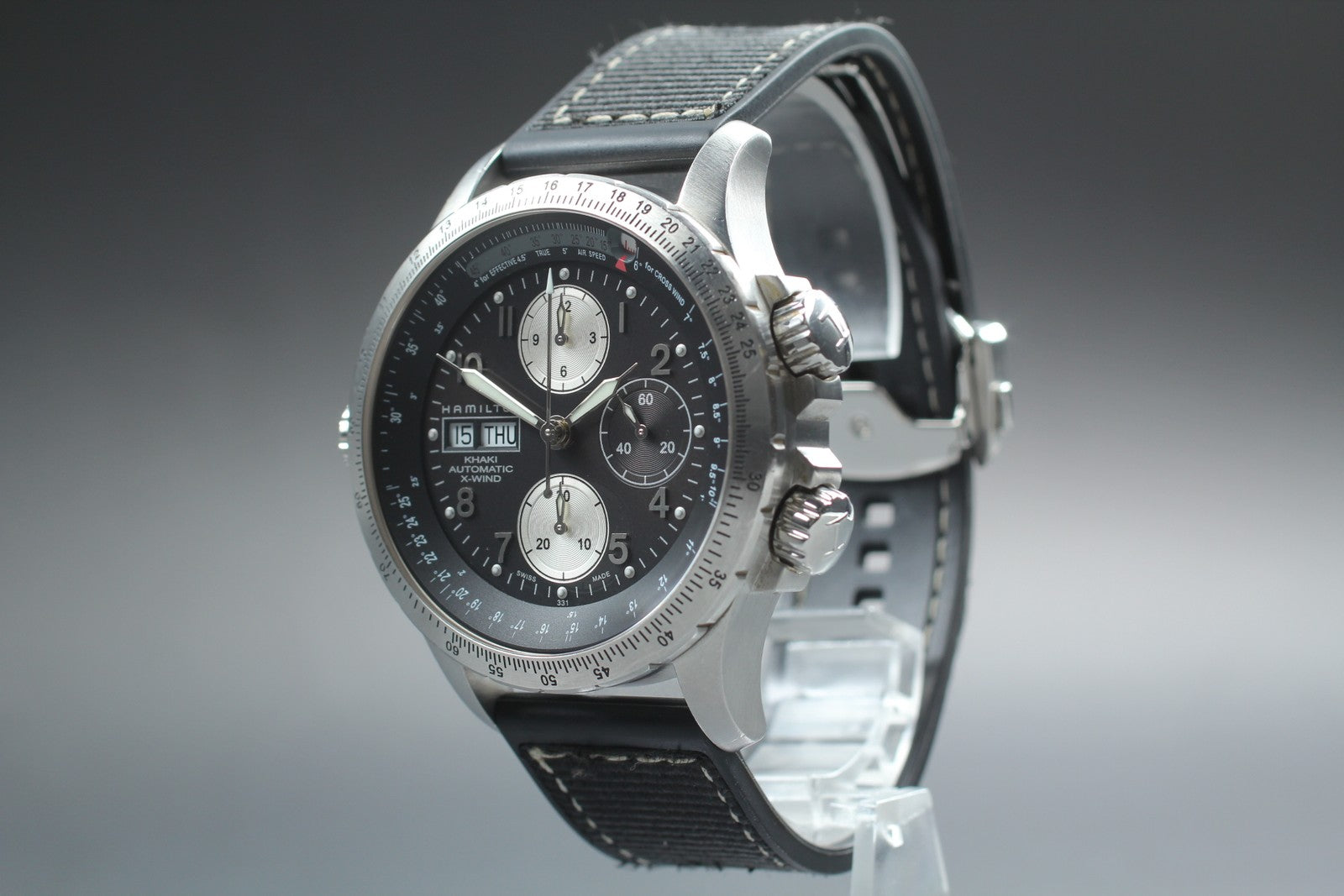 [Exc+5] Hamilton Khaki Aviation X-Wind H776160 Chronograph Black AT Men's Watch