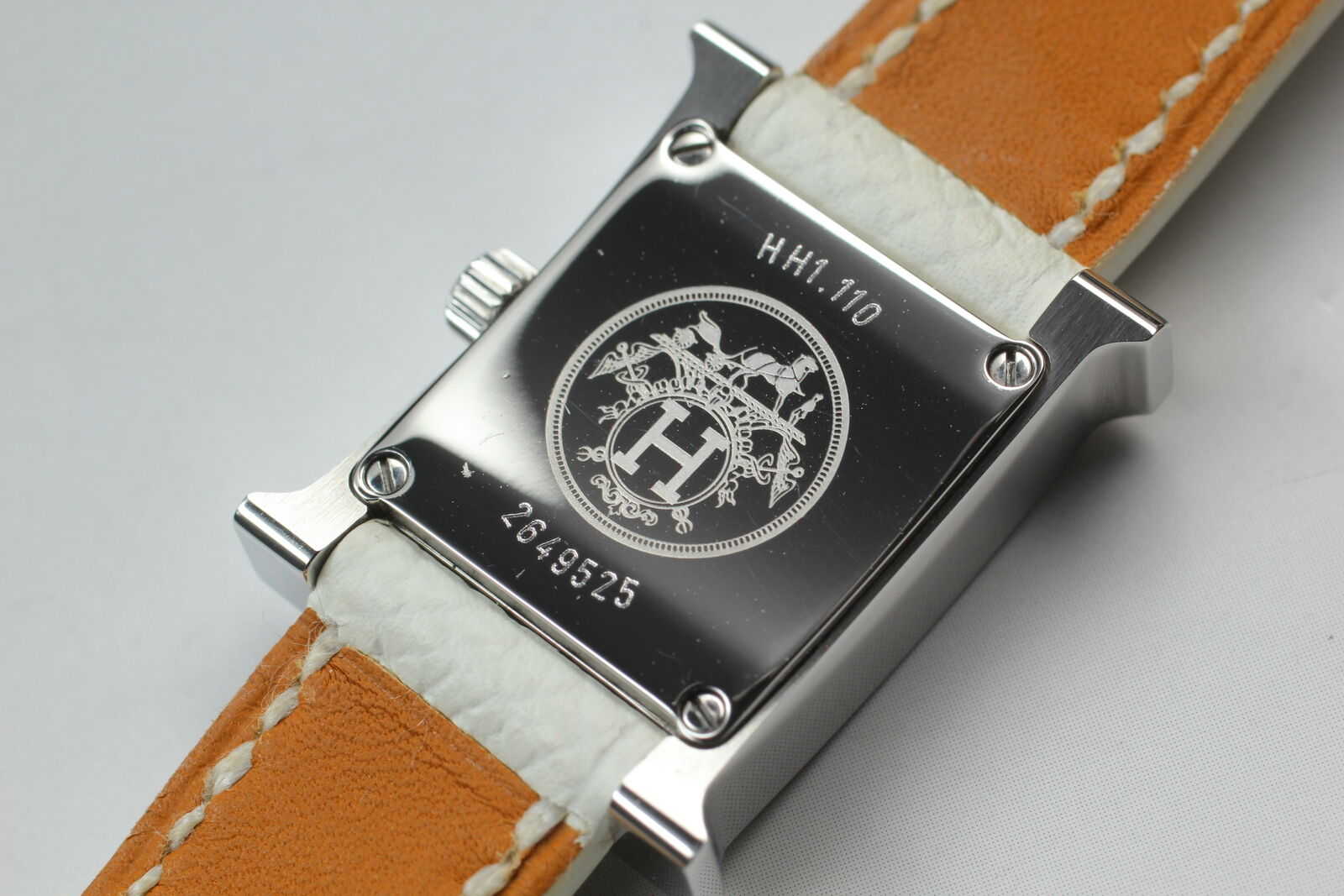 New Battery [N MINT Box] HERMES H Watch Mini HH1.110 Shell Quartz Woman's Watch