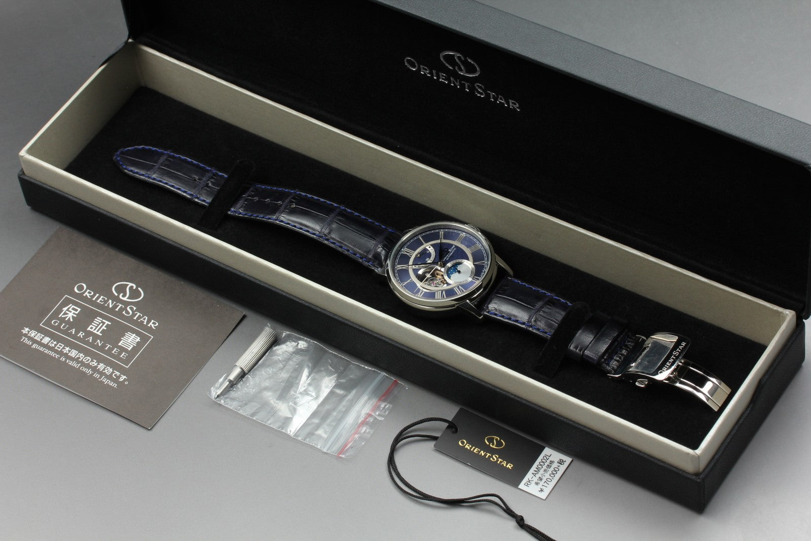 Orient Star Mechanical Moon Phase F7X6-UAA0 Blue Automatic Men's Watch [Box]