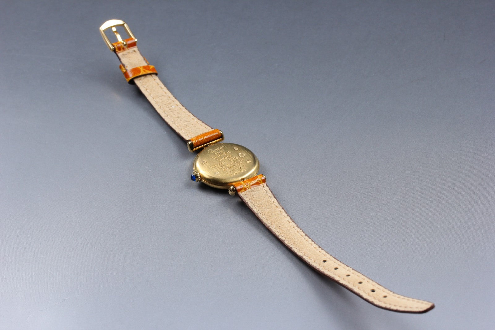 Vintage [Exc+5] Cartier Must Colisee Vermeil 590002 Gold Women's Quartz Watch