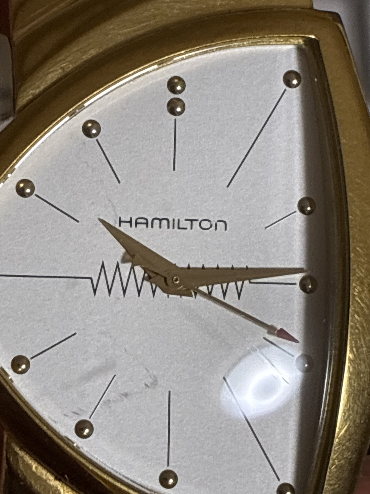 New Batt Hamilton Ventura H243010 Quartz White Dial Men's Watch 32mm Exc+4*Box