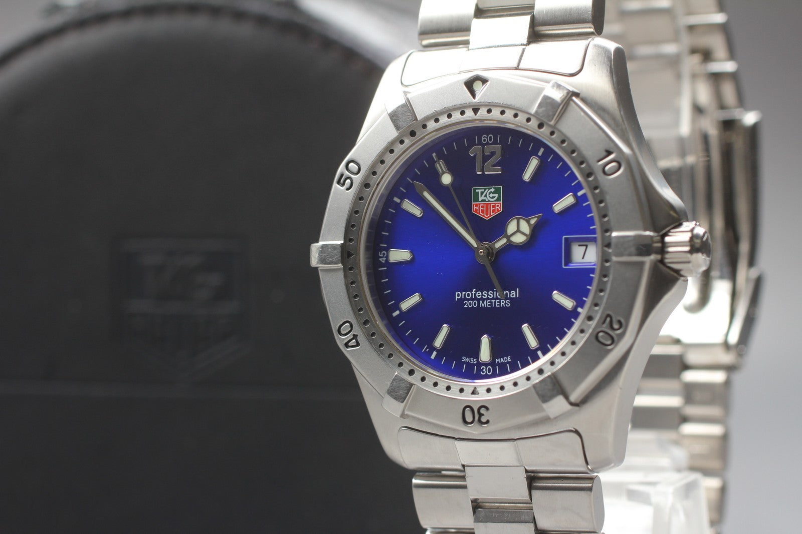 [Exc+5]Box TAG HEUER 2000 Professional WK1116 Blue Dial Quartz Men’s 38mm JAPAN