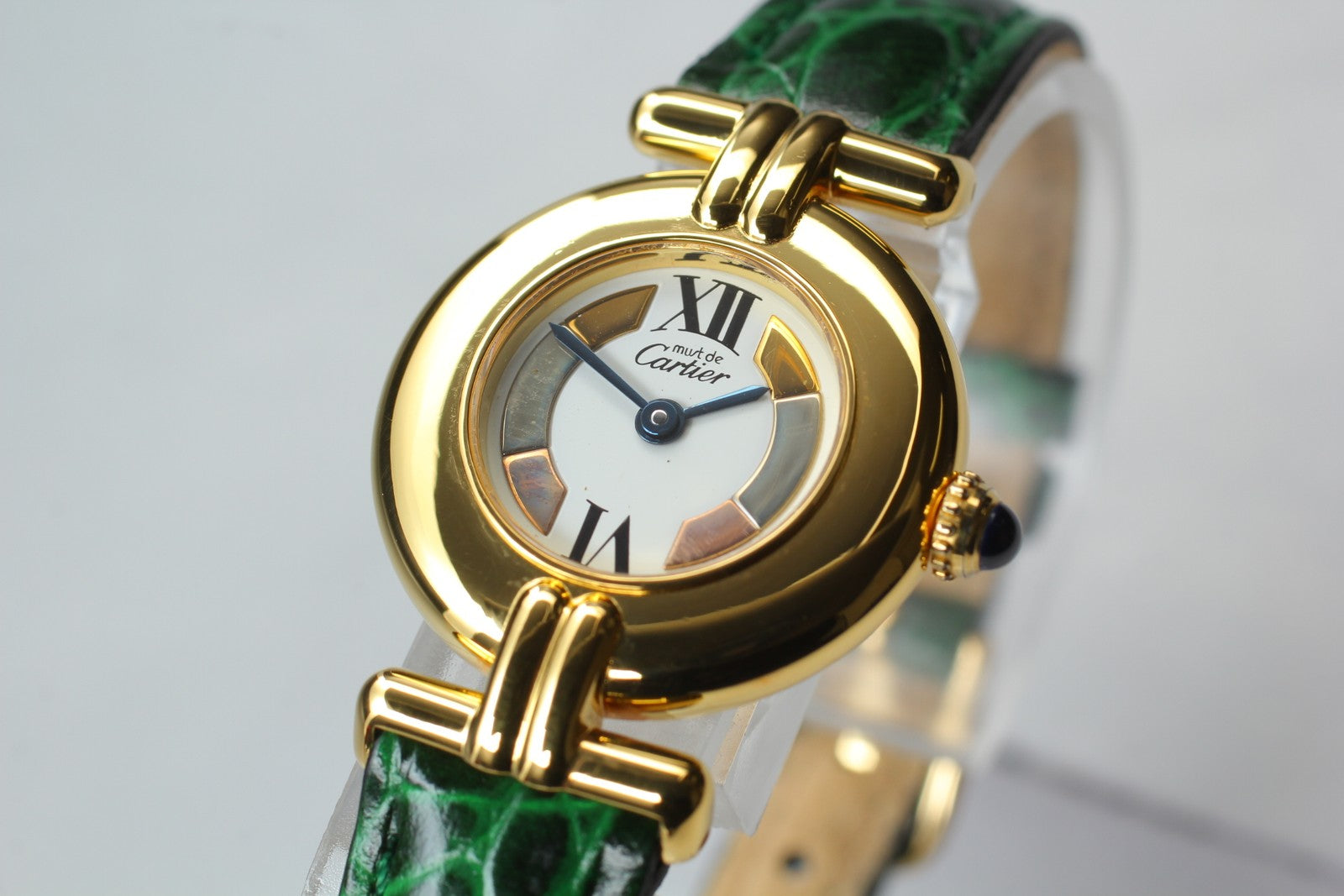 Vintage [Near MINT- Pouch] Cartier Must Colisee Vermeil 590002 Women's Qz Watch