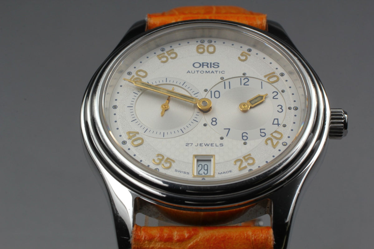 Vintage Oris Pointer 7403 Date Silver Dial Men's Automatic Watch 35mm JAPAN