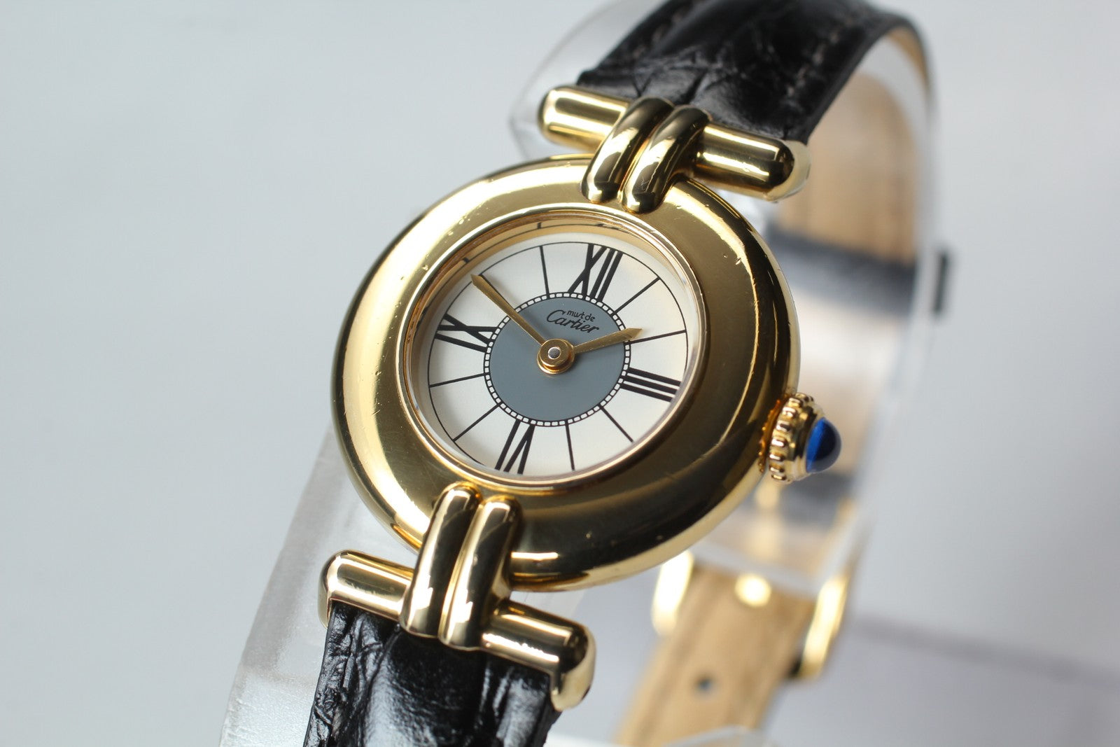 Vintage [Near MINT- Box] Cartier Must Colisee Vermeil 590002 Women's Qz Watch
