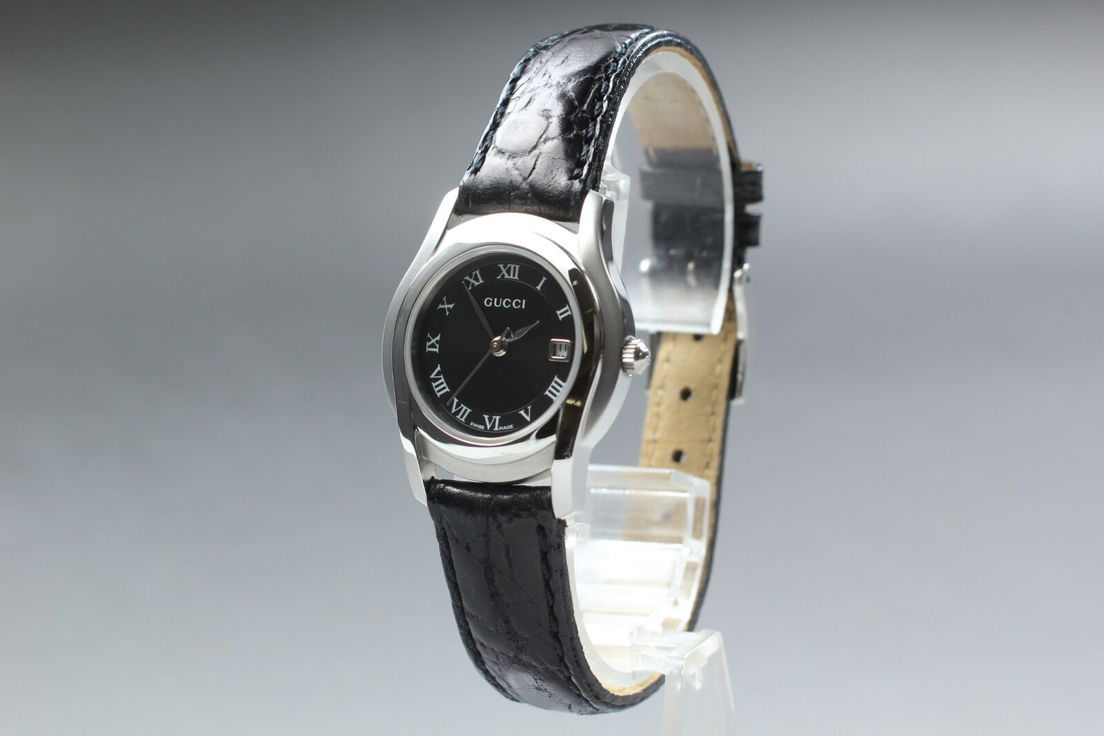 New Battery [Near MINT Box] Gucci 5500L Date Vintage Women's Quartz Watch JAPAN
