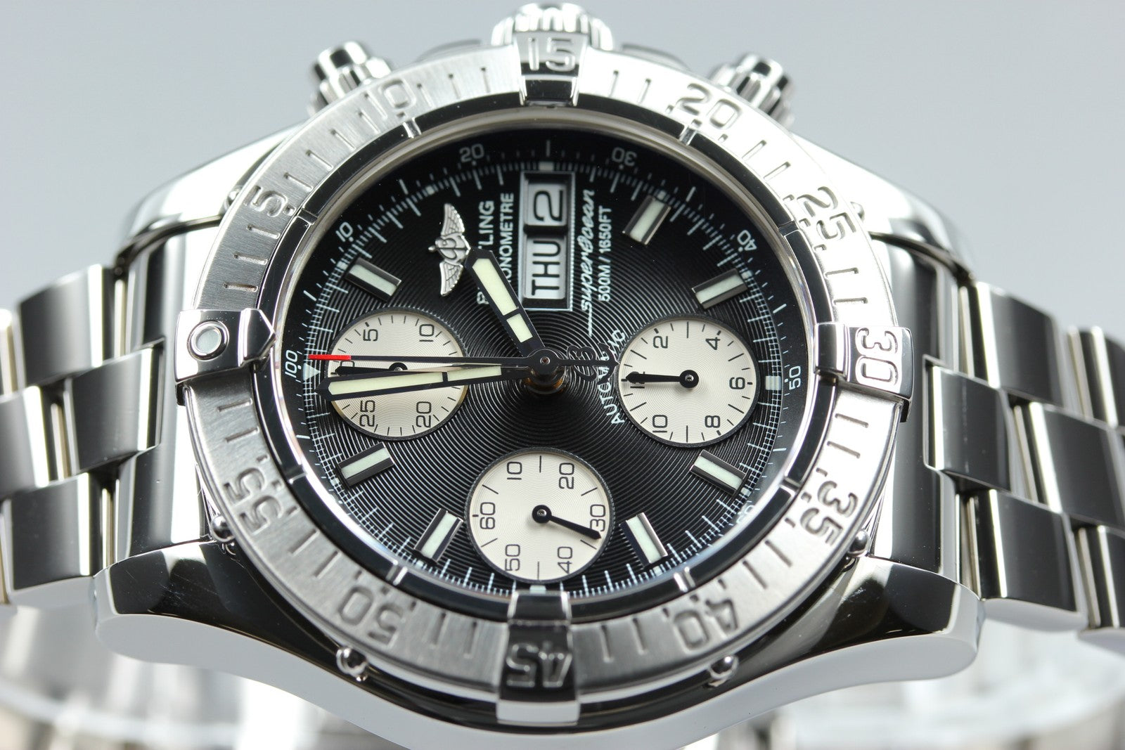 [Polished] BREITLING Superocean Chronograph A13340 Black 41mm AT Men's Watch Box