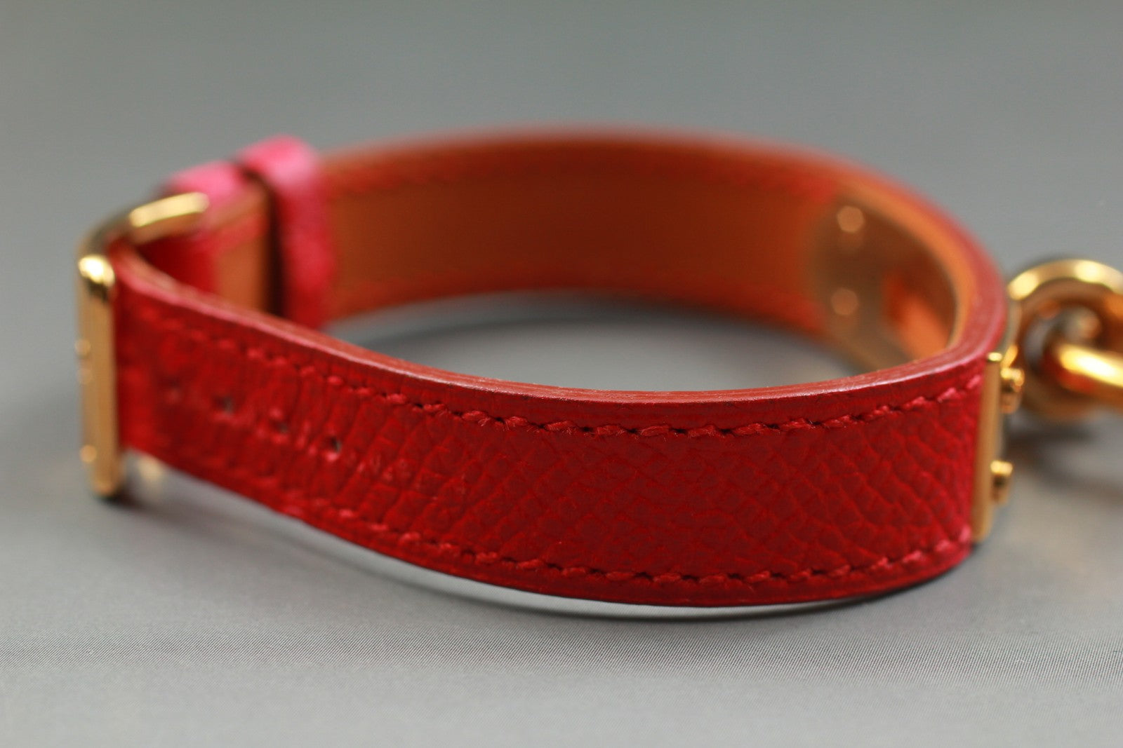 Vintage [Exc+5 Box] HERMES Kelly Watch Gold Red "B" Woman's Quartz Watch JAPAN