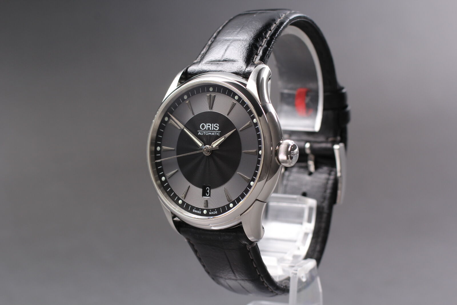 [Exc+5] ORIS Artelier 7591 Date Black Dial Automatic Men's Watch From JAPAN