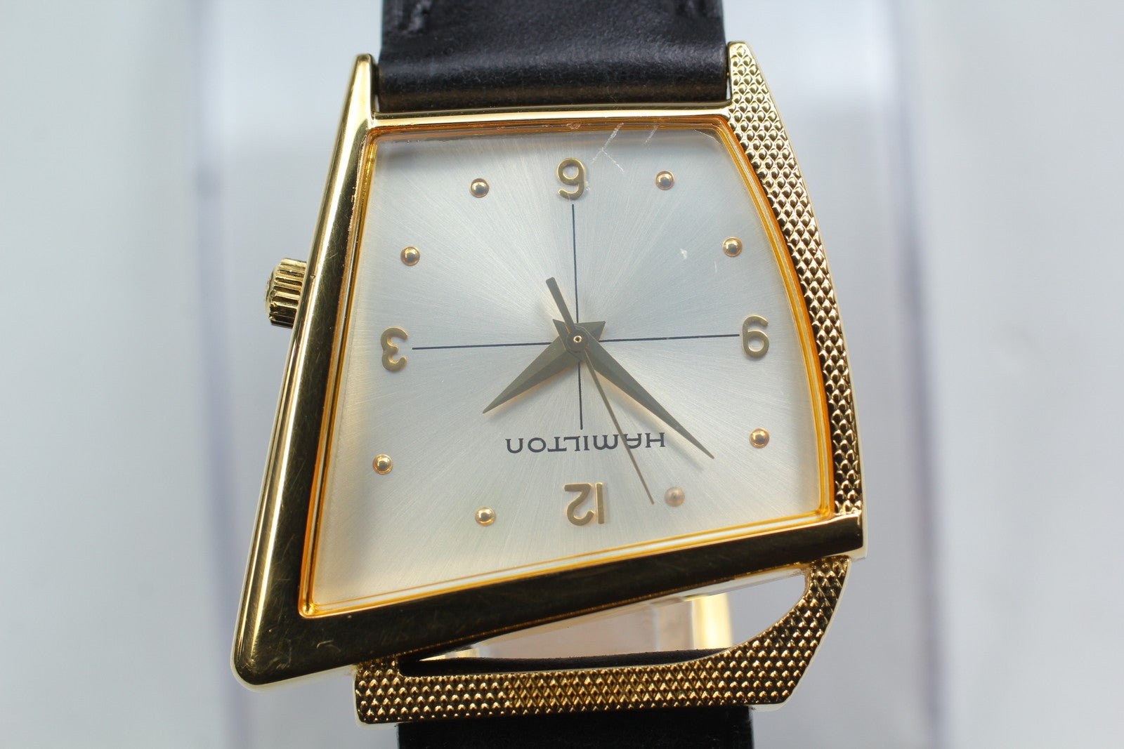 Hamilton 6230 Flight II REGISTERED EDITION Gold Quartz Men's Watch Vintage [Box]