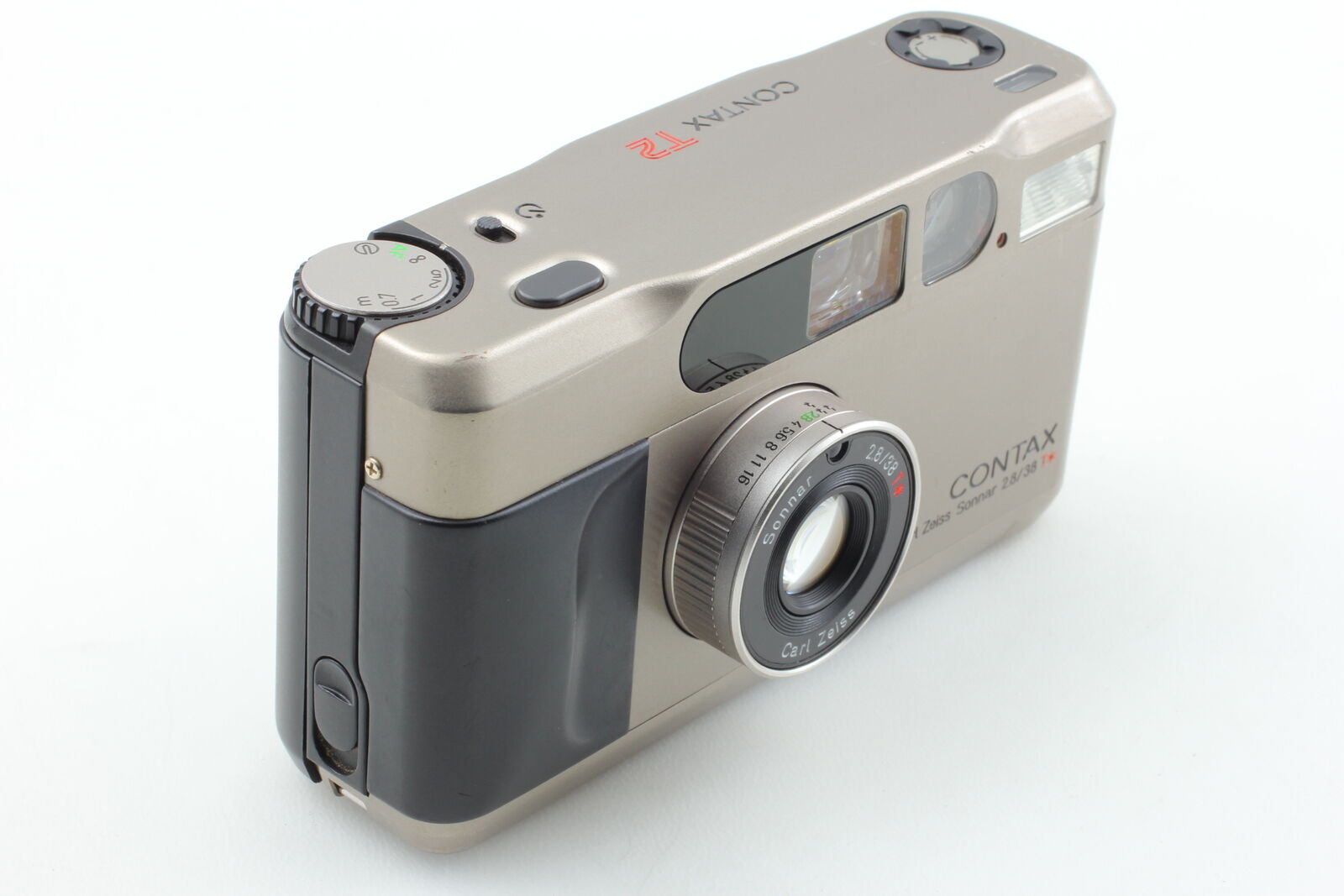 Video [Exc+4 w/Case] Contax T2 Titan Silver 35mm Film Camera From JAPAN