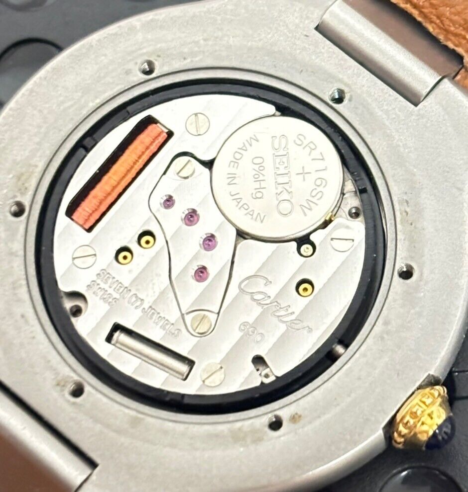 New Battery [Exc+5] Cartier Must de Cartier 21 31mm Unisex Quartz Watch JAPAN