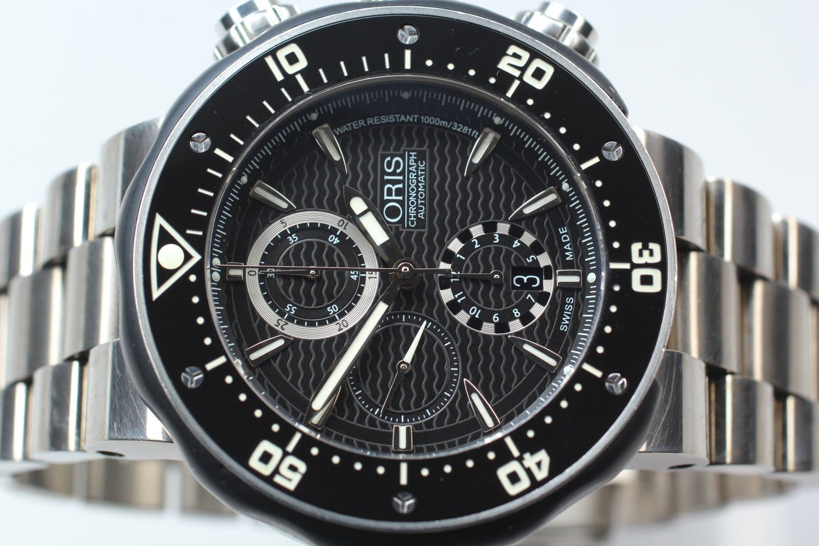 ORIS ProDiver Chronograph 7630-71 Black Date 51mm Automatic Men's Watch [w /Box]