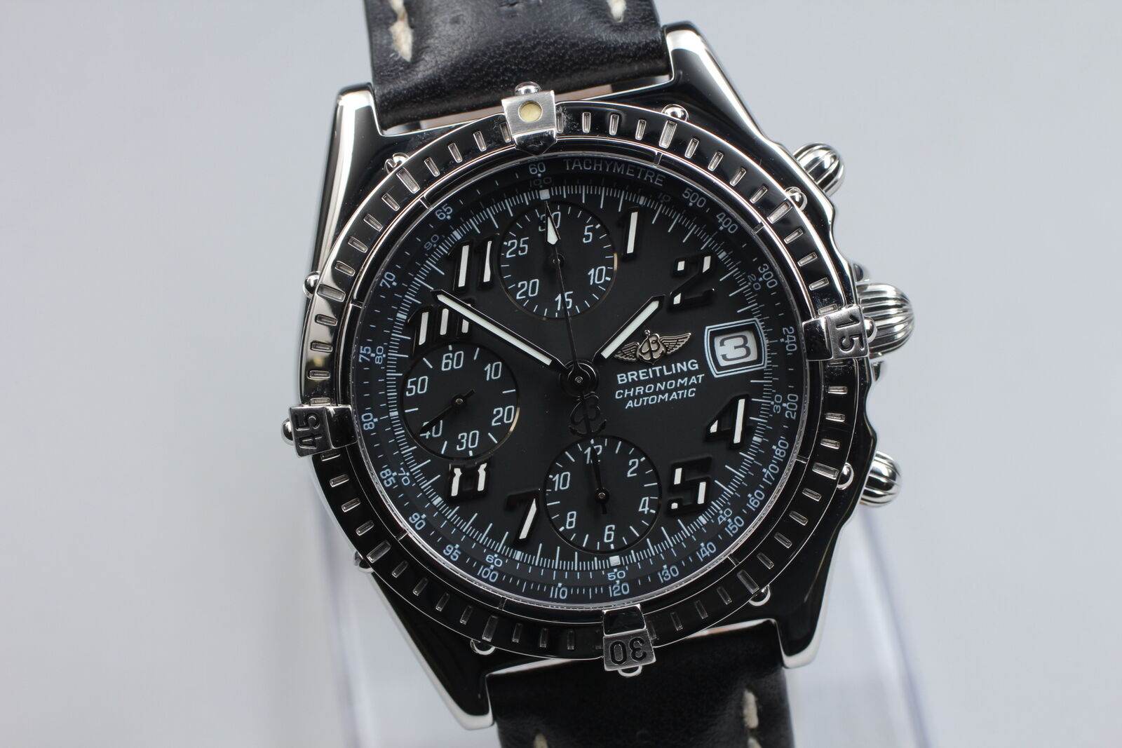 [Exc+5] Breitling Chronomat A13050 Black Dial Automatic 40mm Men's Watch JAPAN