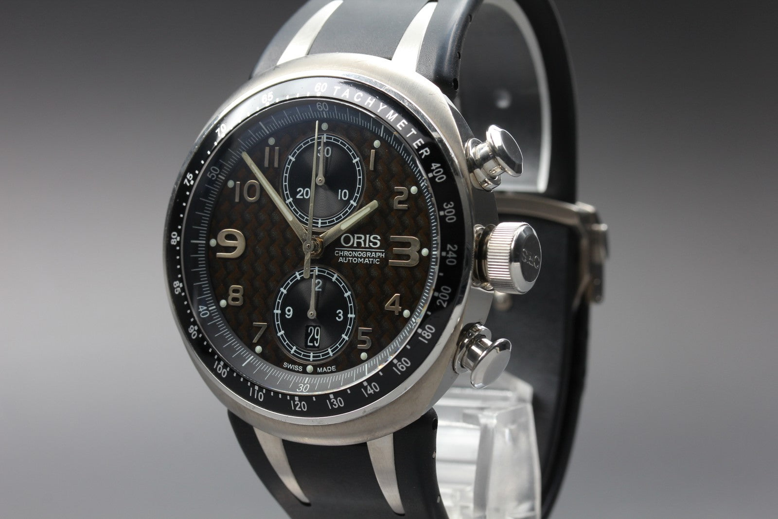 Limited ORIS Williams TT3 7587 Automatic Chronograph Brown Dial Men's Watch 43mm