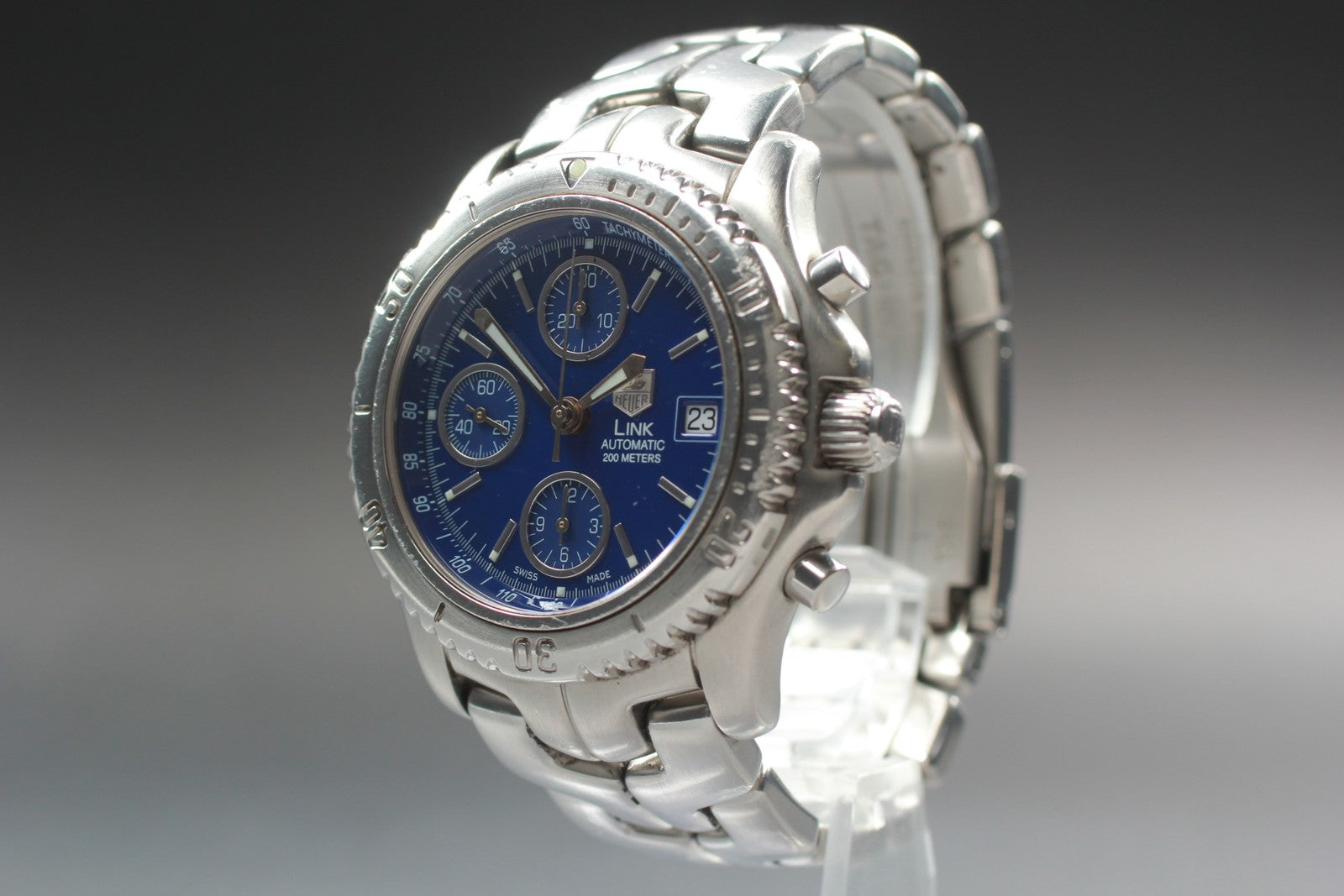 TAG Heuer Professional CT2110 Chronograph Blue Automat Men's Watch 41mm JAPAN