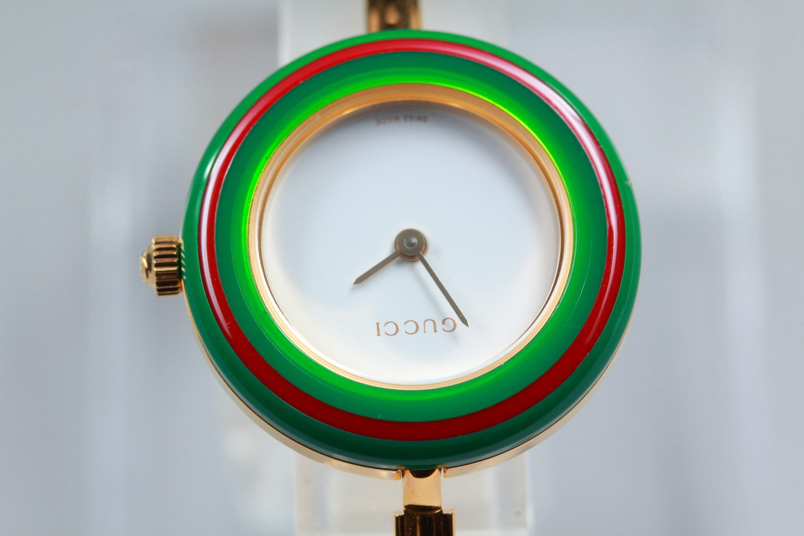New Batt Gucci Change Bezel 11/12.2 12Color Women's White Quartz Watch JP