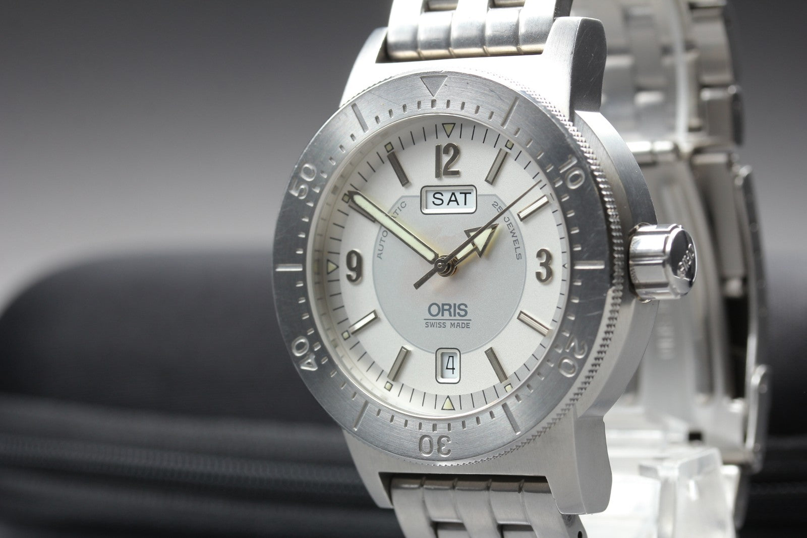[Exc+5] ORIS Divers Regulator 635-7514 Silver Date 41mm Automatic Men’s Watch
