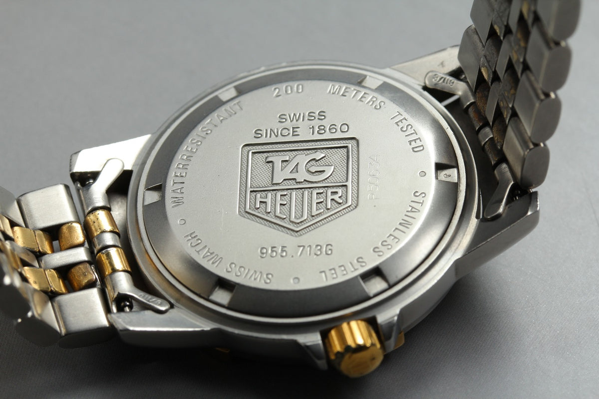 TAG Heuer Professional 955.713G Quartz Ivory Dial Date Men's Watch 36mm JAPAN