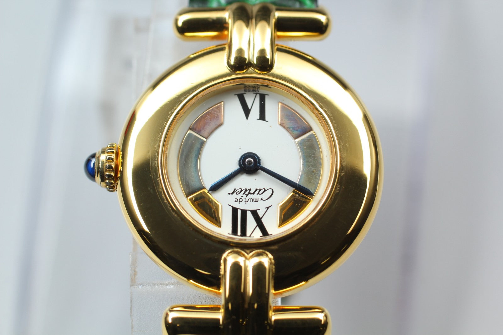 Vintage [Near MINT- Pouch] Cartier Must Colisee Vermeil 590002 Women's Qz Watch