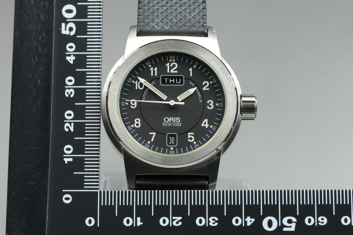 ORIS Big Crown 7500 BC3 Automatic Day/Date Black Dial Men's Watch 39mm JAPAN Box