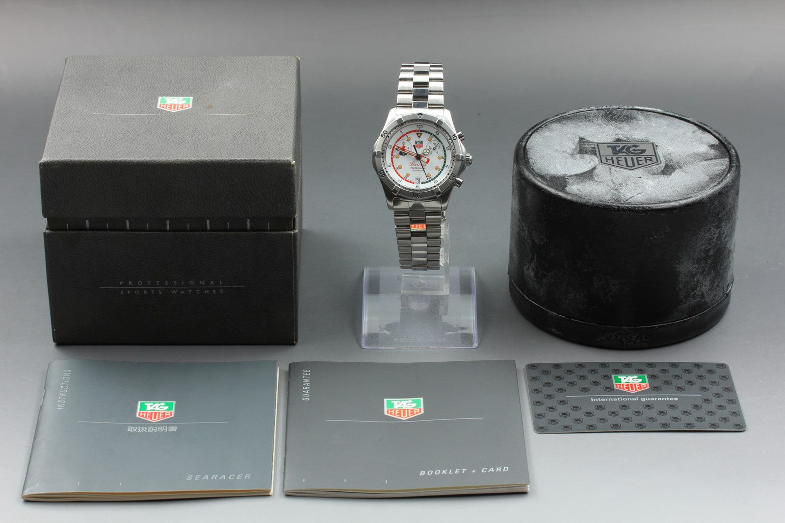 TAG HEUER Regatta CK111R Chronograp Quartz White Dial Men's Watch 39mm JAPAN Box