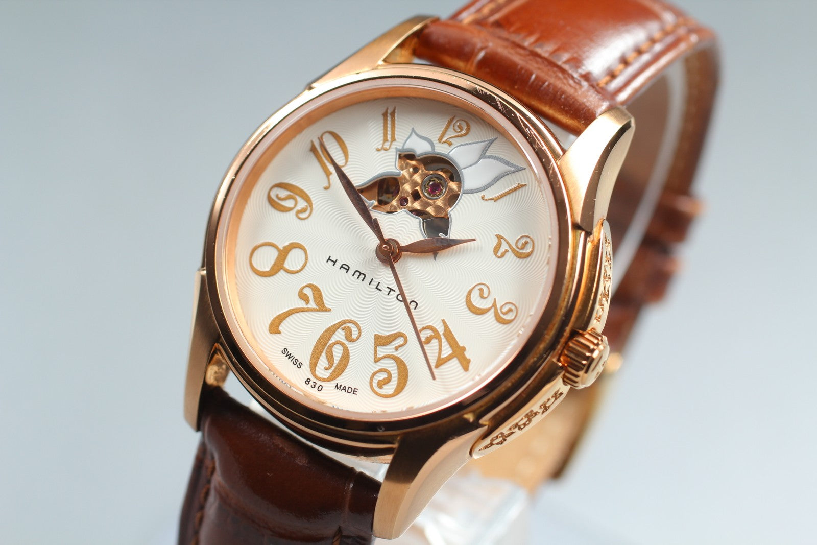 Exc+5*Box Hamilton Jazzmaster H323451 White Automatic Women's Watch 34mm JAPAN