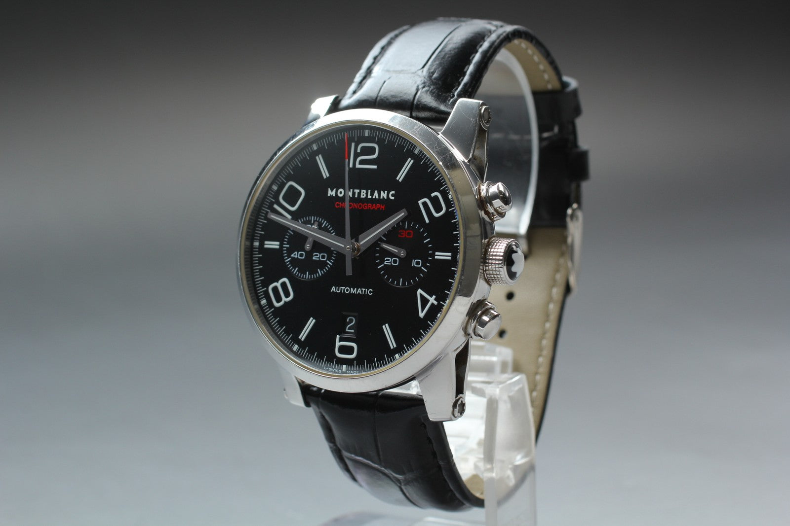 MONTBLANC Timewalker 7069 Automatic Chronograph Black Men's Watch 43mm JAPAN