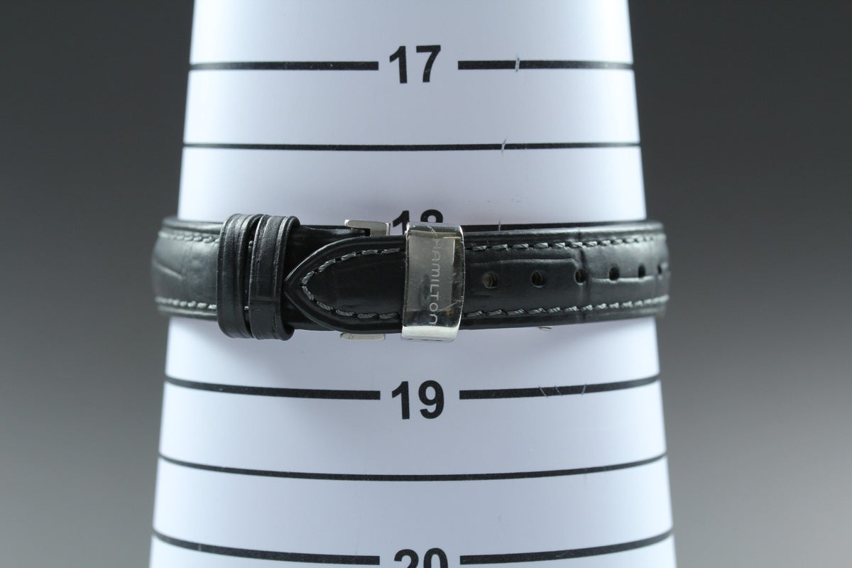 [Exc+5] New Batt HAMILTON Ventura H242112 Quartz Black Women's Watch 24mm JAPAN