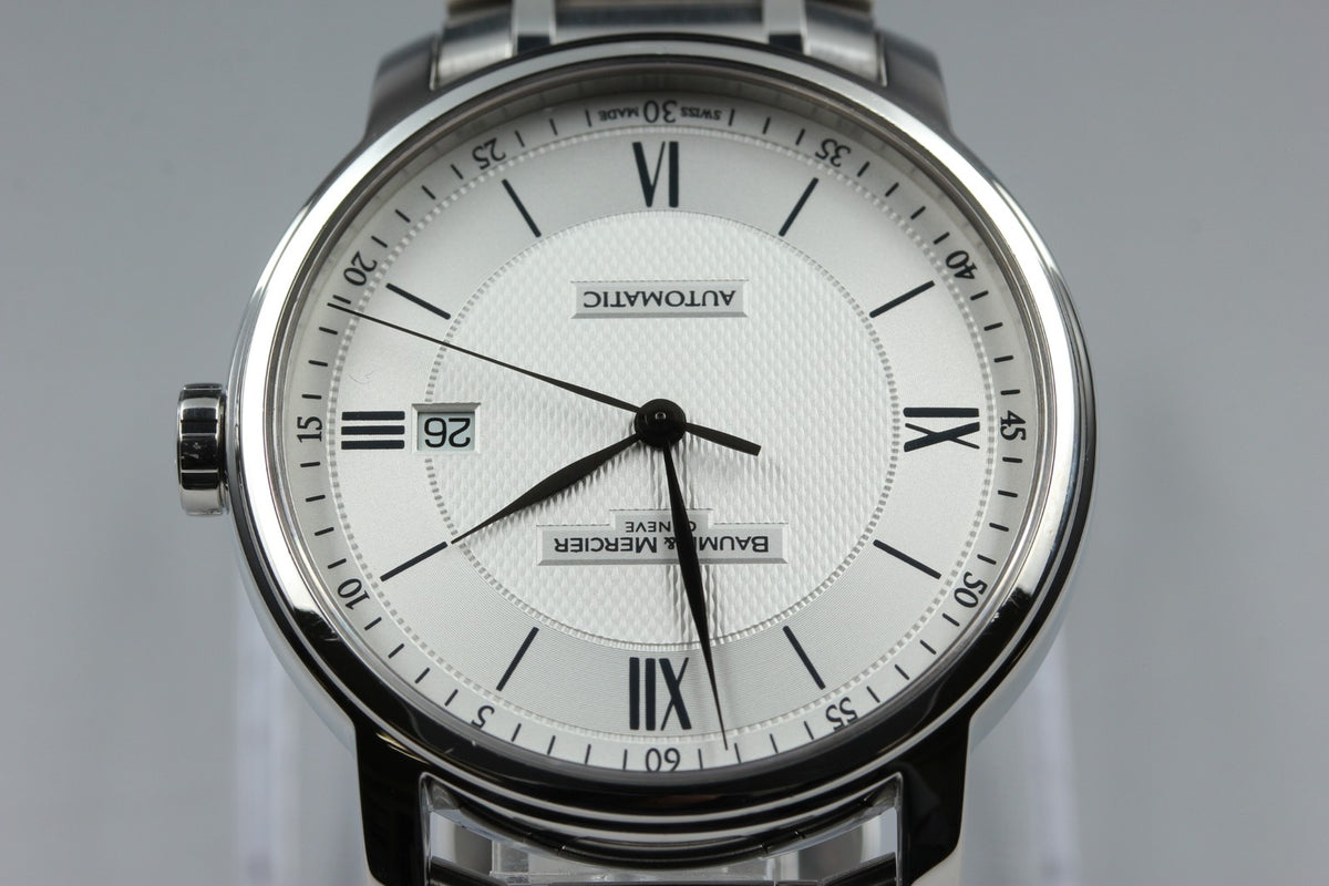 BAUME＆MERCIER Classima 65679 Automatic Silver Date Men's Watch 42mm JAPAN Box