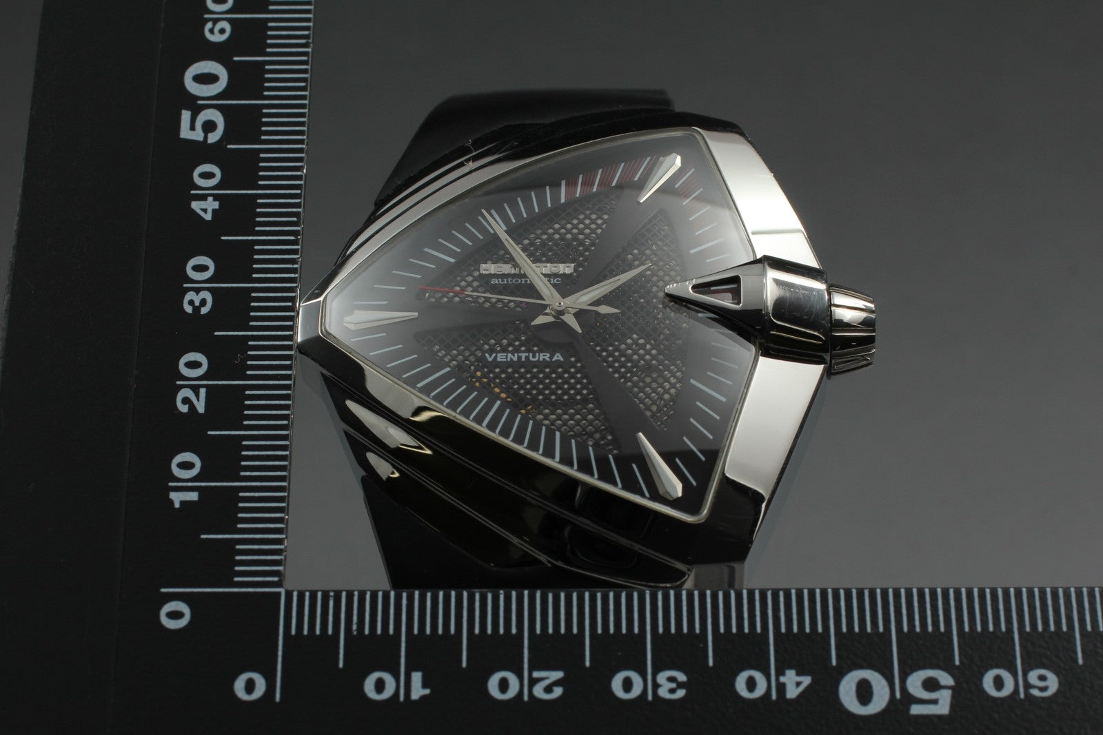 HAMILTON Ventura H246551 Black Dial Automatic Men's 26J Watch XXL 46mm JAPAN