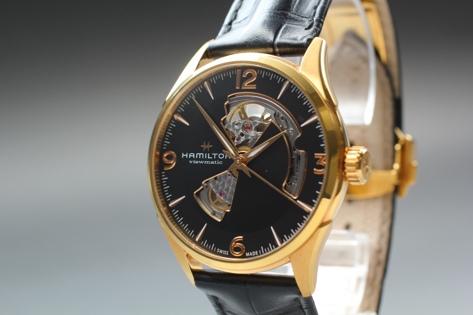 Hamilton Jazzmaster H327350 Automatic Black Dial Men's Watch 41mm JAPAN Box