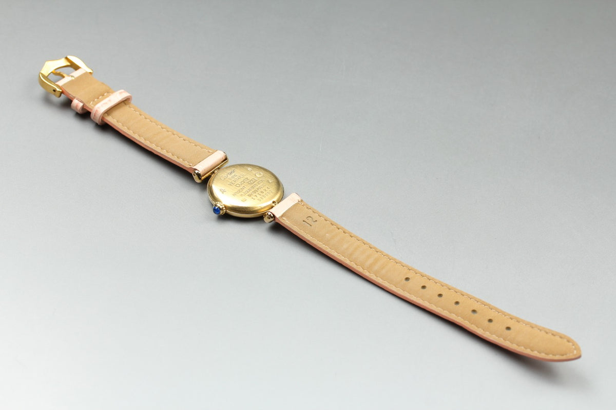 Cartier Must Colisee Vermeil 590002 Pink Gold Women's Quartz Watch Vintage