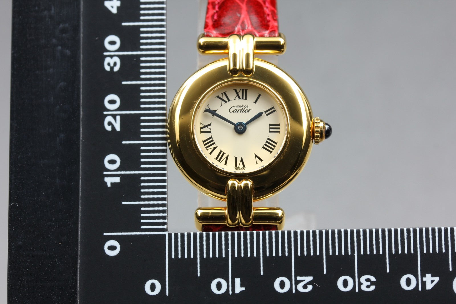 Vintage [Near MINT Pouch] Cartier Must Colisee Vermeil 590002 Women's Qz Watch