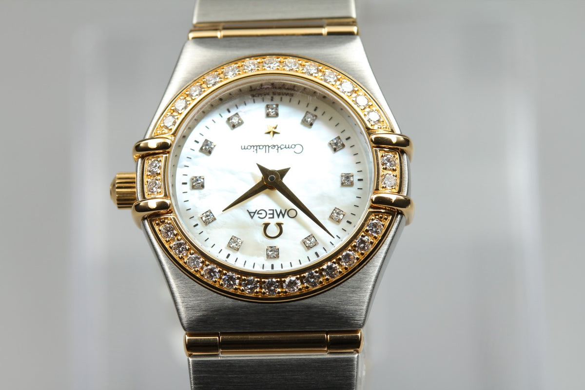 Polished OMEGA Constellation Mini 1267.75 Cal.1456 Diamond 22mm Qz Women's Watch