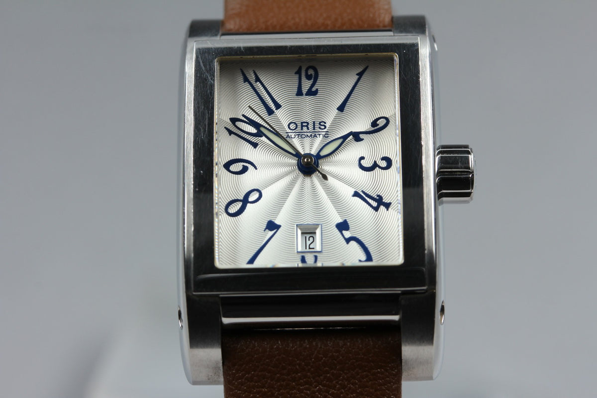 [Exc+4 Box] ORIS Rectangular Date 7526 White Brown 23mm Automatic Men's Watch