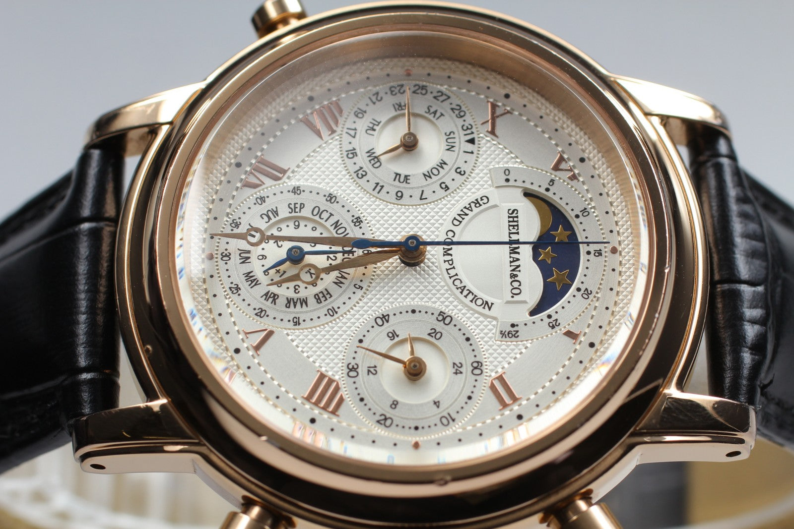 [Exc+5] SHELLMAN Grand Complication Premium 6771-T011179 TA Qz Watch From JAPAN
