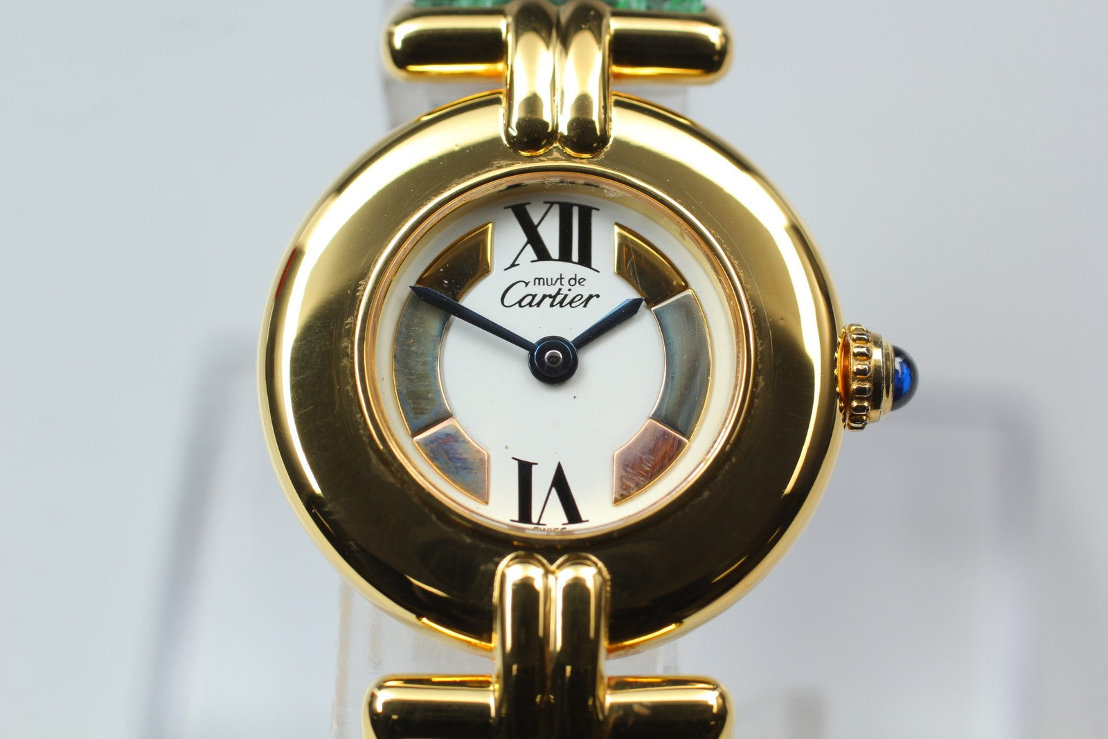 Vintage [Near MINT- Pouch] Cartier Must Colisee Vermeil 590002 Women's Qz Watch