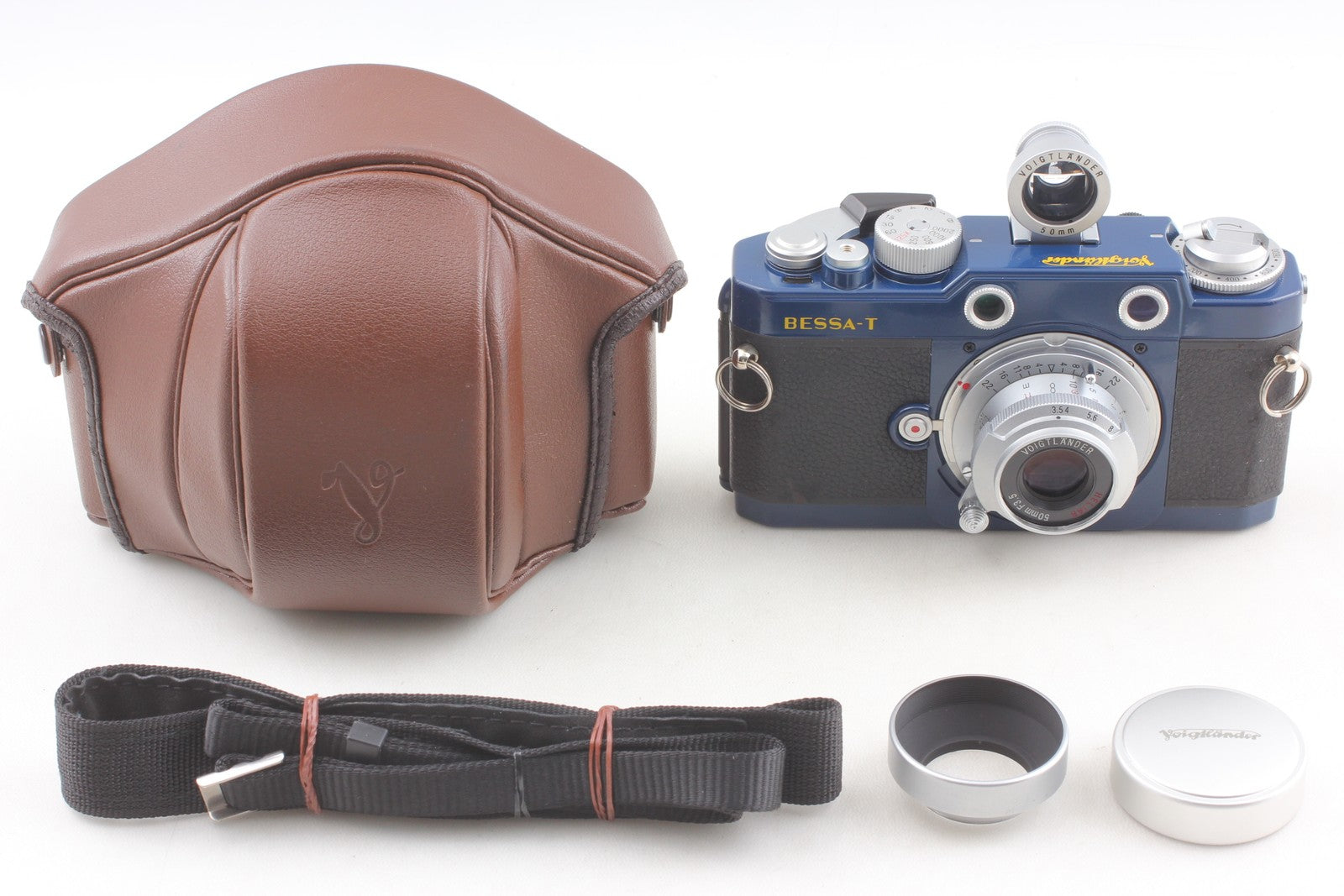 [MINT w/Finder] Voigtlander BESSA-T Helier 101th Anniversary Navy Blue JAPAN