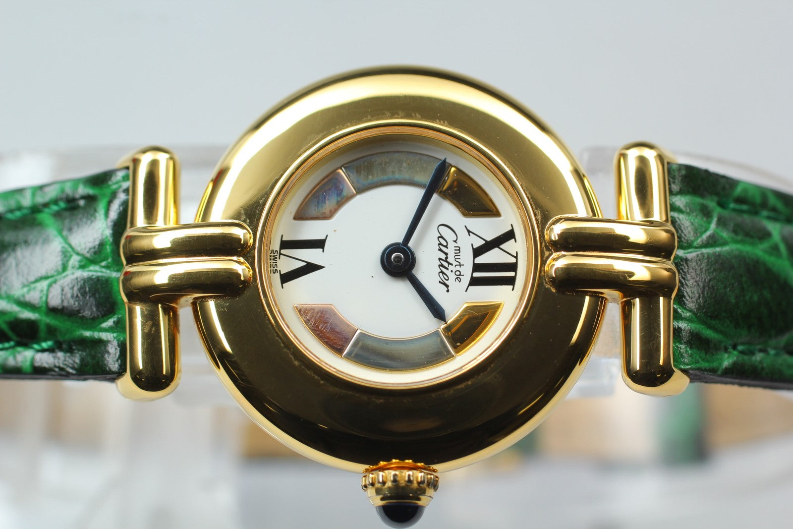 Vintage [Near MINT- Pouch] Cartier Must Colisee Vermeil 590002 Women's Qz Watch
