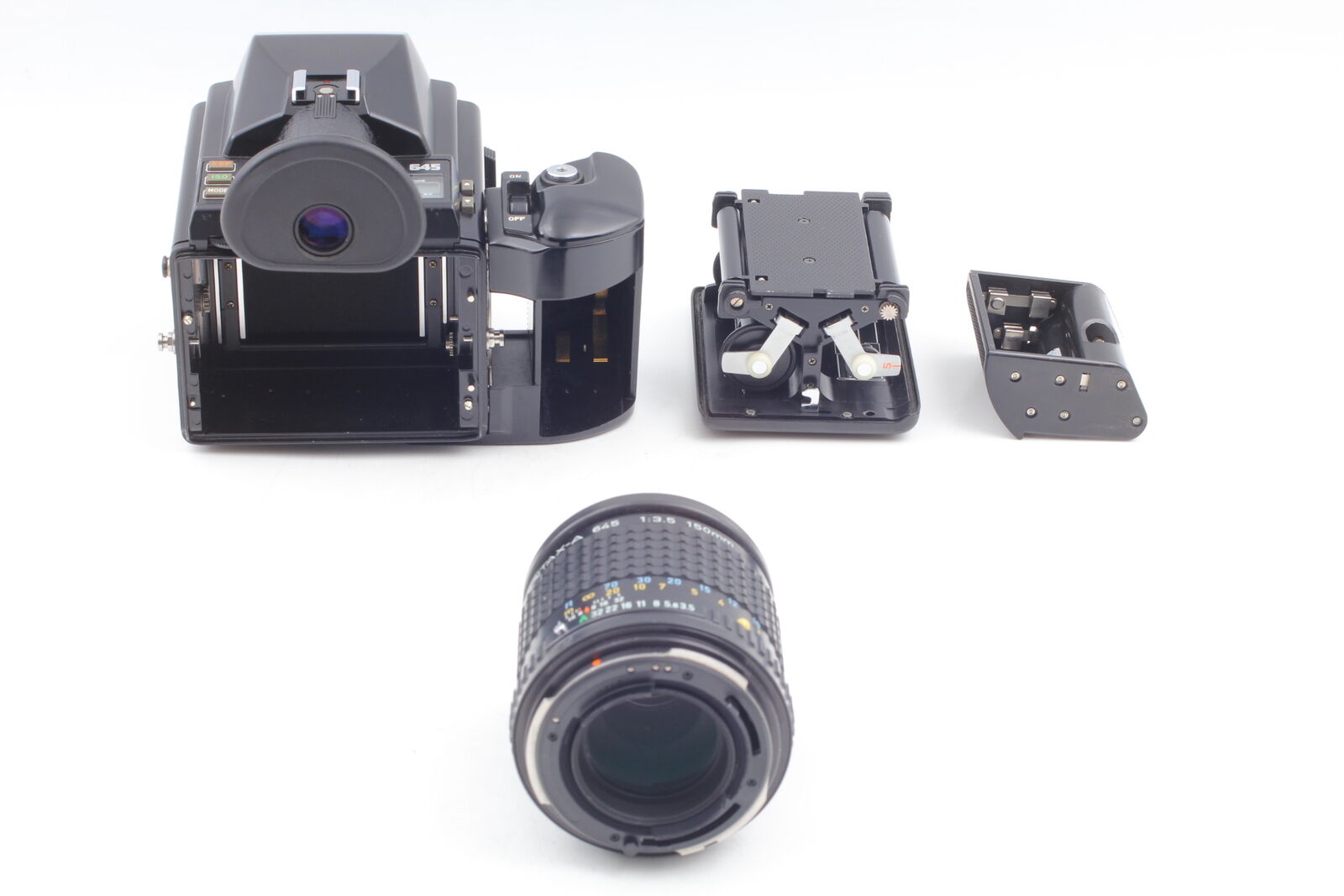 [Exc+5] Pentax 645 Film Camera + SMC A 150mm f3.5 Lens 120 From JAPAN