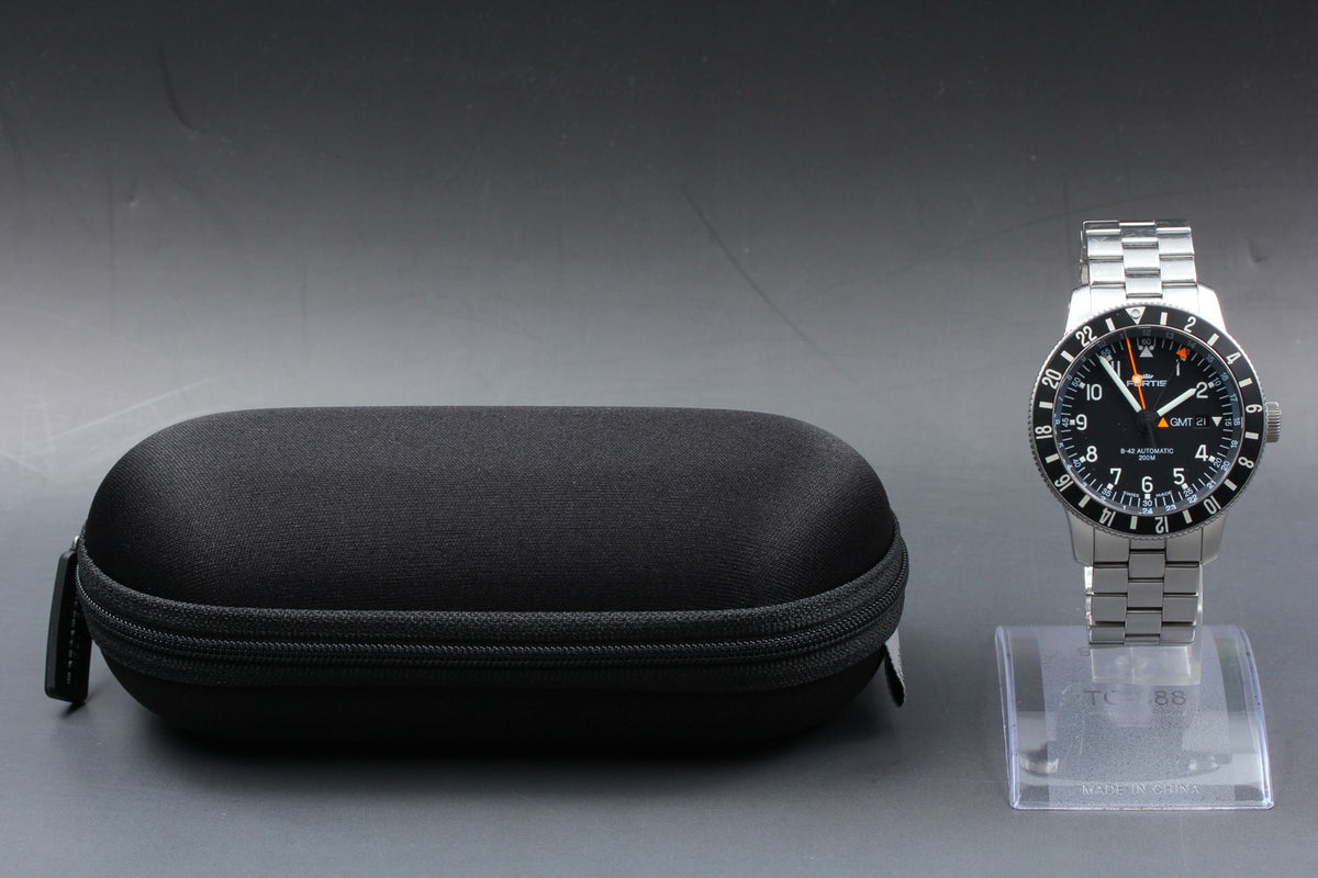 Overhauled FORTIS Cosmo Note 649.10.148.3 Automatic Men's Watch 44mm JAPAN