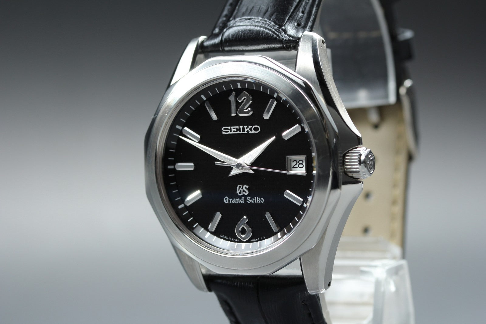 Vintage SEIKO Grand Seiko 9F62-0A60 SBGX035 Quartz Black Men's Watch 38mm JAPAN