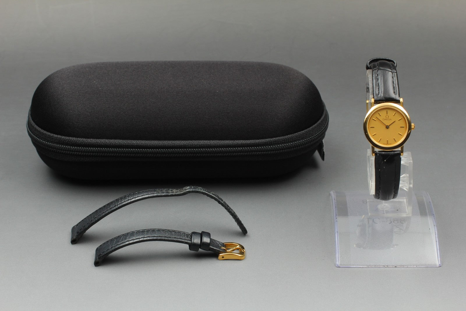 Vintage[Exc+5] OMEGA De Ville Cal.1459 595.0097.2 22mm Gold Quartz Women's Watch